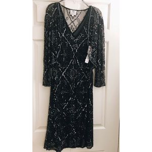 beautiful beaded Midi dress with matching top